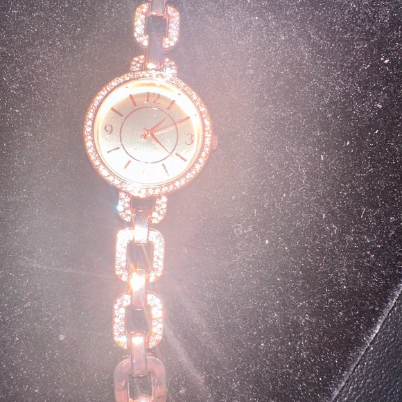 EUC Charter Club Womens Rose Gold-Tone Crystal Bracelet Watch 32mm main image 6
